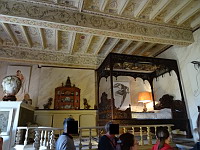 Chateau de Mauriac (39), Chambre, Plafond peint